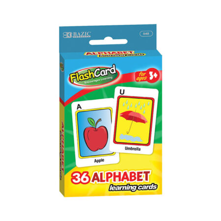 Alphabet Flashcards Pack of 36 for Preschool Kids – Colorful Early Learning Cards