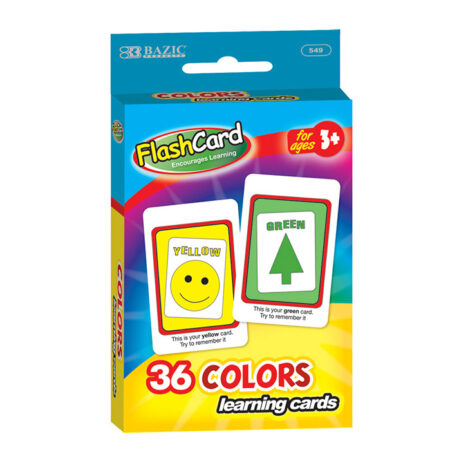 Preschool Color Flash Cards – 36 Cards Per Pack – Case of 24 – Early Learning Educational Card