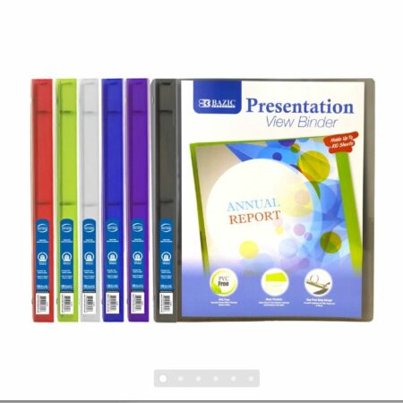 1/2" Poly 3-Ring Presentation View Binder w/ Pocket - Pack of 12