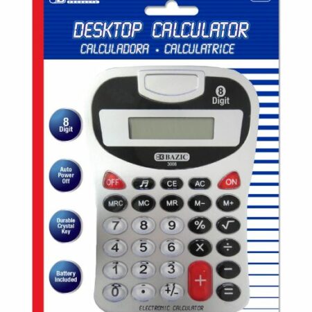 Desktop Calculator 8-Digit Silver w/ Tone - Pack of 72