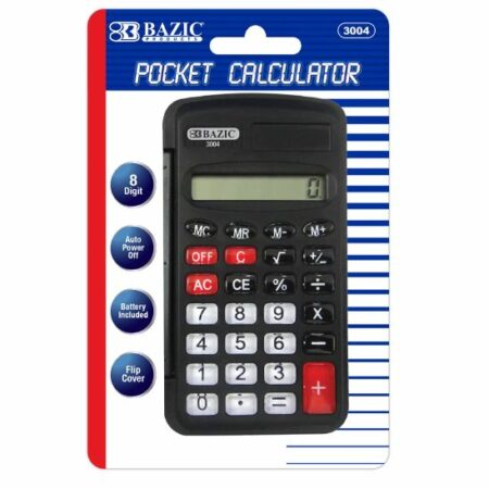 Pocket Size Calculator 8-Digit w/ Flip Cover - Pack of 144