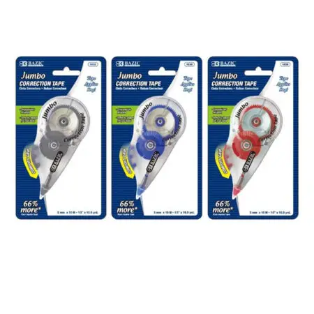 Correction Tape w/ Grip Jumbo is a heavy-duty correction solution designed for fast, clean and comfortable use.