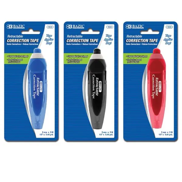 Correction Tape Retractable is a convenient and efficient correction tool designed for quick, mess-free error fixing.