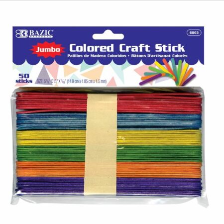Jumbo Craft Stick - Colored (50/Pack) - Pack of 72