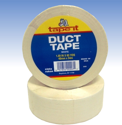 White Duct Tape - 2"x60 Yards - Case of 24 Rolls