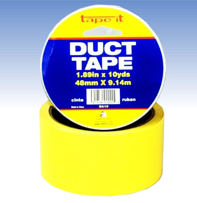 Yellow Duct Tape - 2"x60 Yards - Case of 24 Rolls