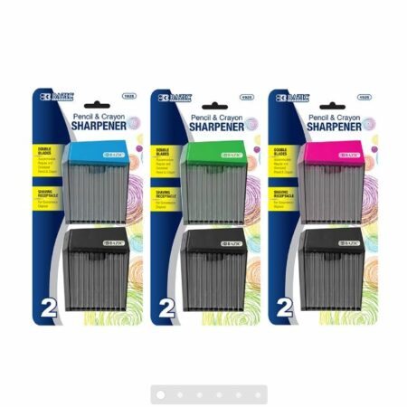 Dual Blade Square Sharpener w/Receptacle (2/Pack)