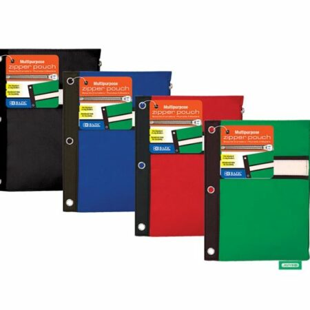 Assorted Color 3-Ring Pencil Pouch
