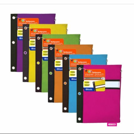 Bright Color 3-Ring Pencil Pouch