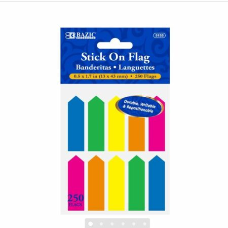 25 Ct. 0.5" X 1.7" Neon Color Arrow Flags (10/Pack)