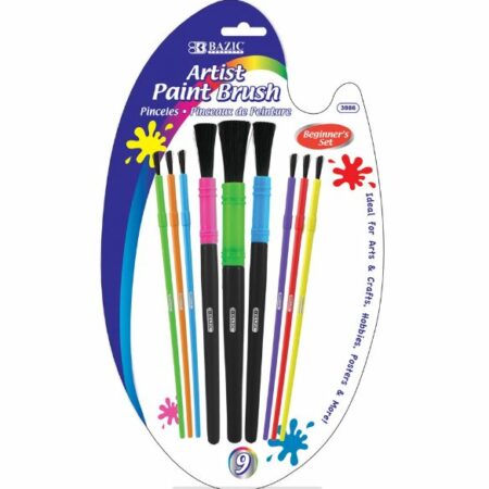 Paint Brush Set Asst. Size (9/Pack) - Pack of 72