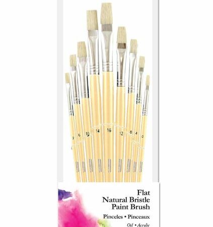Paint Brush Set Natural Bristle (9/Pack) - Pack of 144