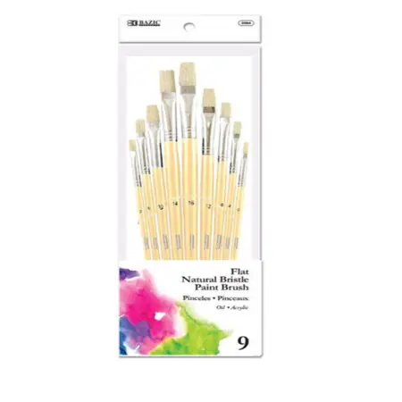 Paint Brush Set – Natural Bristle (9/Pack) combines durability with precision.