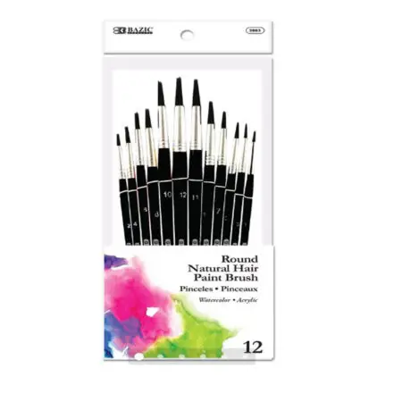 Paint Brush Set – Round Natural Hair is a premium art supply designed for precision and professional-quality results.