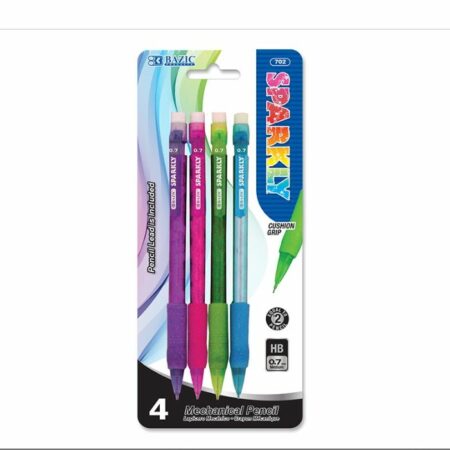 Mechanical Pencil w/ Glitter Grip 4/pack