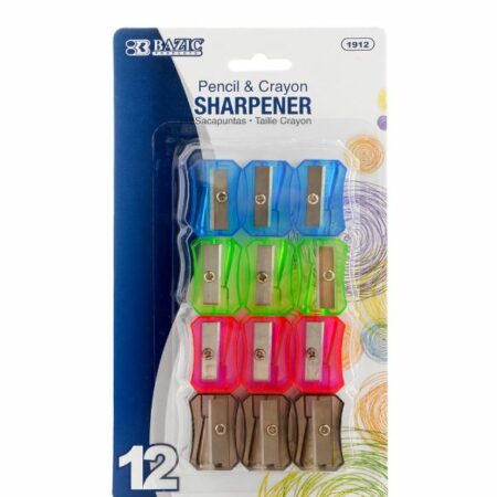Transparent Square Pencil Sharpener (12/pack)