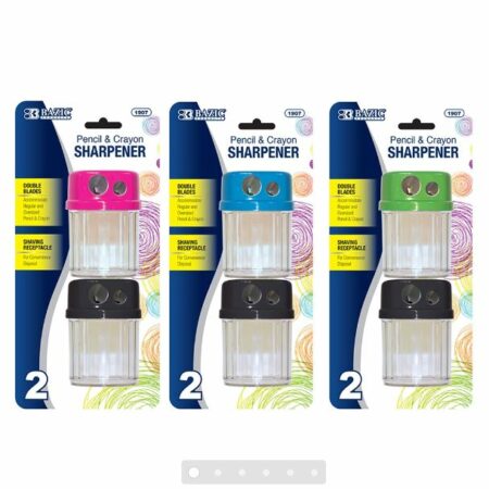 Dual Blades Sharpener w/ Round Receptacle (2/Pack)