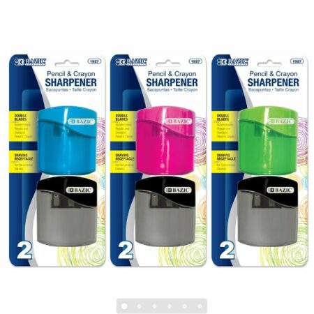 Dual Blades Sharpener w/ Square Receptacle (2/Pack)