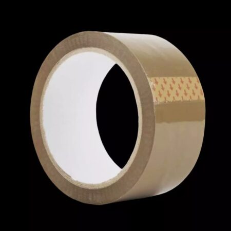 Tan packing tape roll – 2 inches x 55 yards, strong adhesive for sealing shipping boxes and cartons