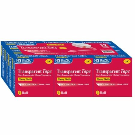 Transparent Tape Refill, 3/4"x1296" (12/Pack)