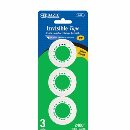 Invisible Tape Refill, 3/4"x800" (3/Pack)