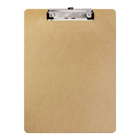 Hardboard clipboards with low-profile metal clips – pack of 24 standard size clipboards for office, school, and warehouse use