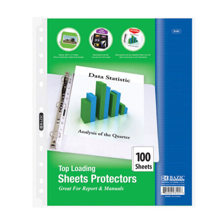 Economy Weight Top Loading Sheet Protectors (100/Pack) - Pack of 12