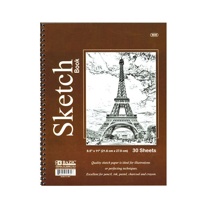 thumbnail image 2 of Wennow 2-Pack Premium Spiral Sketch Book - 8.5x11 Inches, 30 Sheets Each 2 of 6