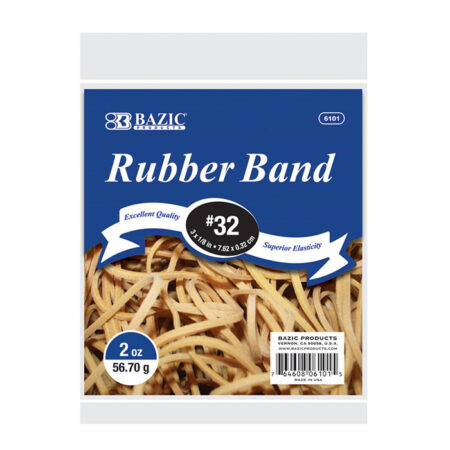 Pack of 36 small size #32 natural rubber bands – multipurpose and reusable office supplies