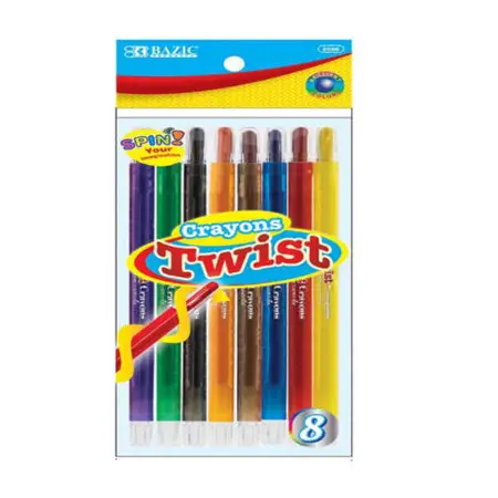 8 Color Propelling Crayon reduces mess and keeps all colors in a single compact tool.