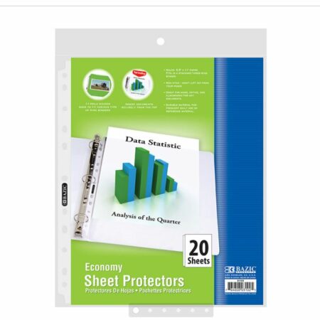 Economy Weight Top Loading Sheet Protectors (20/Pack) - Pack of 144