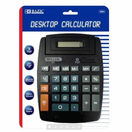 Desktop Calculator Large 8-Digit -Pack of 72