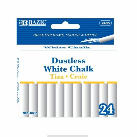 Dustless White Chalk (24/Pack) - Pack of 24