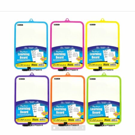 Double Sided Dry Erase Learning Board w/ Marker - 7.4" X 10.3"