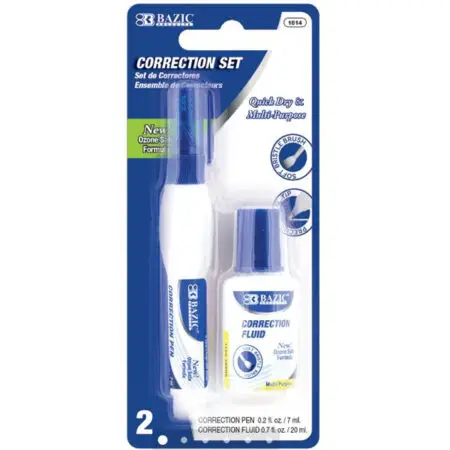 Correction Pen & Fluid with Metal Tip – Precision White-Out
