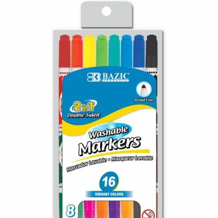 8 Double-Tip Washable Markers - Pack of 144