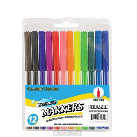 12 Fine Line Washable Watercolor Markers - Pack of 144