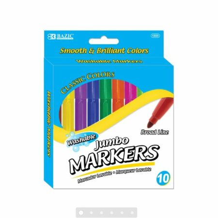 10 Classic Colors Broad Line Jumbo Watercolor Markers - Pack of 144