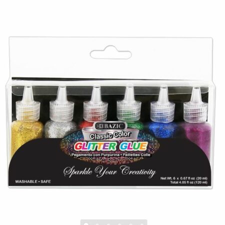 Classic Color Glitter Glue (6/pack) - Pack of 72
