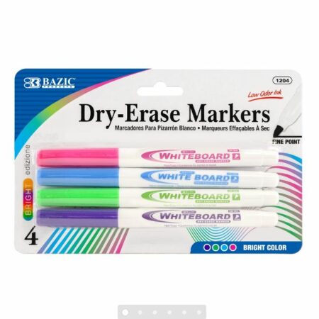 Bright Color Fine Tip Dry-Erase Marker (4/Pack) - Pack of 144