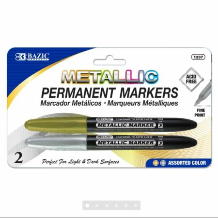 Silver & Gold Metallic Markers (2/Pack) - Pack of 144