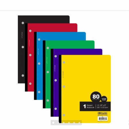 1-Subject Wireless Notebook, College Rules-80-page