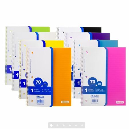 70 Ct. 1-Subject Poly Cover Spiral Notebook