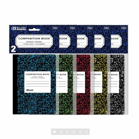 80 Ct. 4.5" x 3.25" Mini Marble Composition Book (2/Pack)