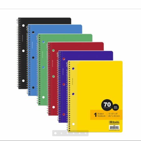 W/R 70 Ct. 1-Subject Spiral Notebook