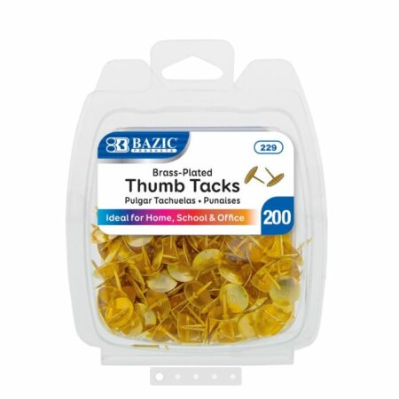 Brass (Gold) Thumb Tack (200/Pack)