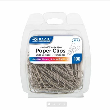 Jumbo (50mm) Silver Paper Clip (100/Pack)