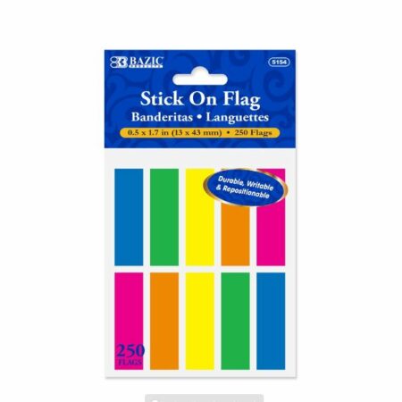 25 Ct. 0.5" X 1.7" Neon Color Coding Flags (10/Pack)