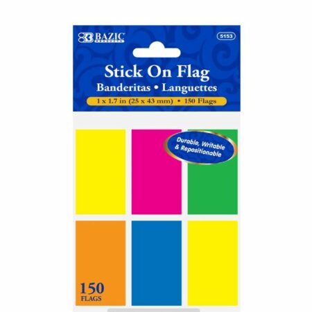 25 Ct. 1" X 1.7" Neon Color Standard Flags (6/Pack)