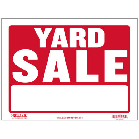 Yard Sale Sign, 9" X 12"